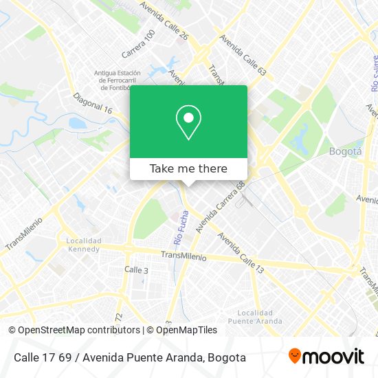 Mapa de Calle 17 69 / Avenida Puente Aranda