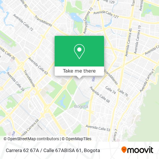Carrera 62 67A / Calle 67ABISA 61 map