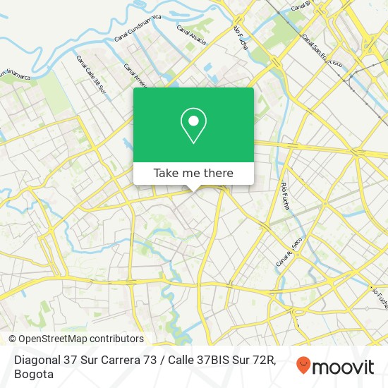 Mapa de Diagonal 37 Sur Carrera 73 / Calle 37BIS Sur 72R