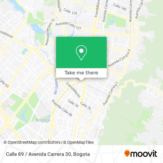 Mapa de Calle 89 / Avenida Carrera 30