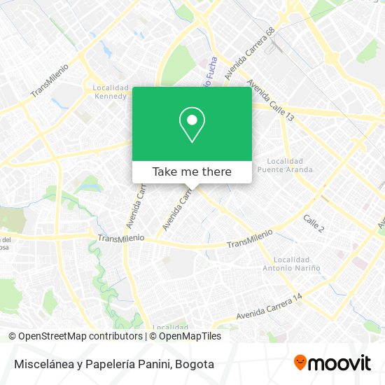 Miscelánea y Papelería Panini map