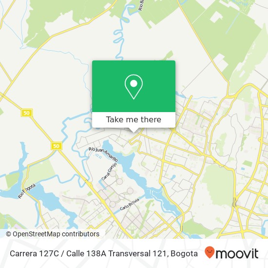 Mapa de Carrera 127C / Calle 138A Transversal 121