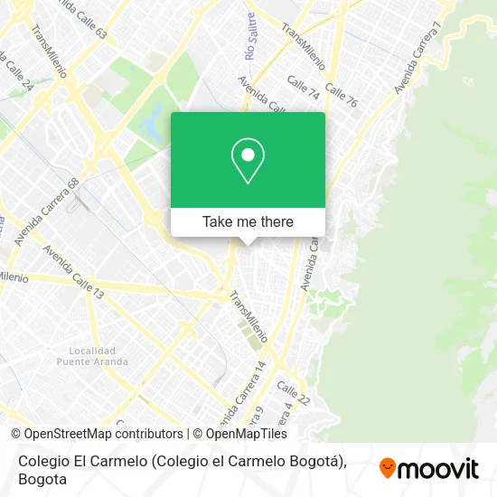 Colegio El Carmelo (Colegio el Carmelo Bogotá) map