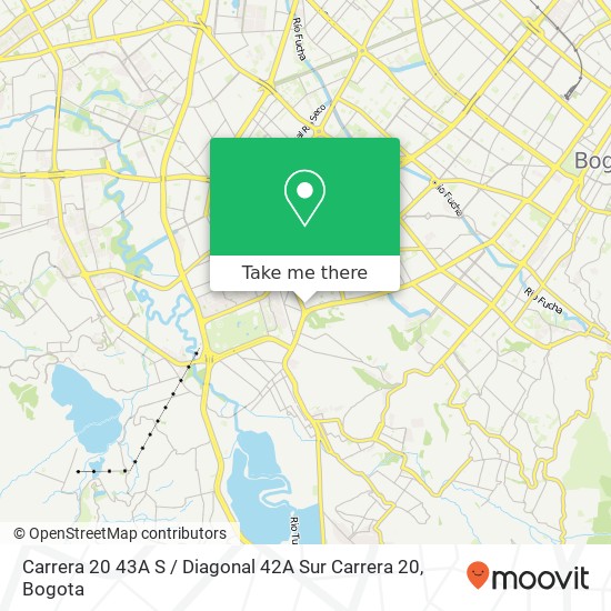Carrera 20 43A S / Diagonal 42A Sur Carrera 20 map