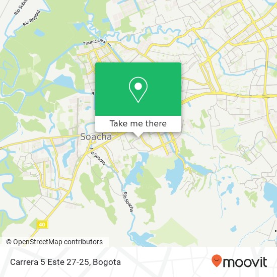 Mapa de Carrera 5 Este 27-25