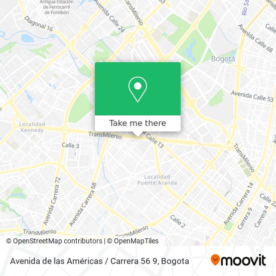 Avenida de las Américas / Carrera 56 9 map
