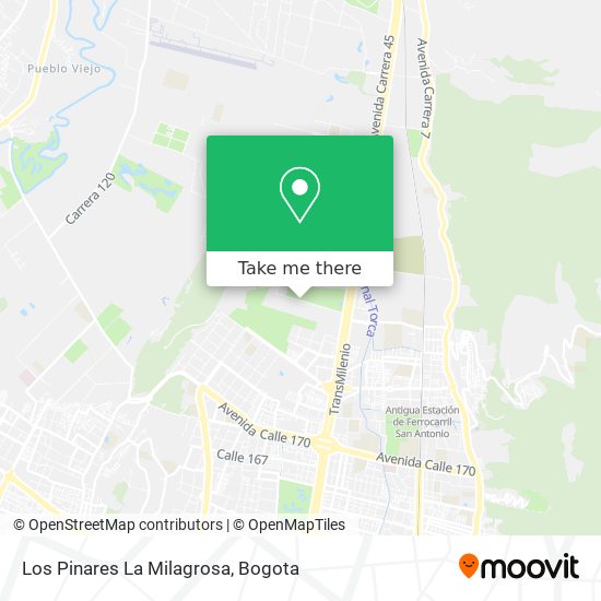 Los Pinares La Milagrosa map
