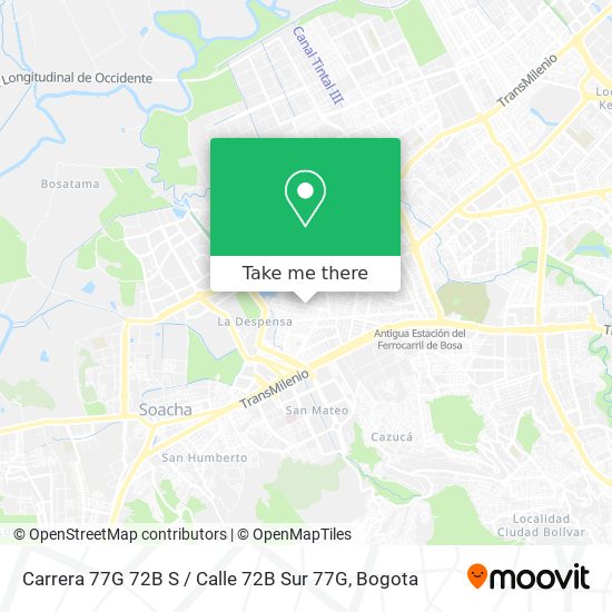 Carrera 77G 72B S / Calle 72B Sur 77G map