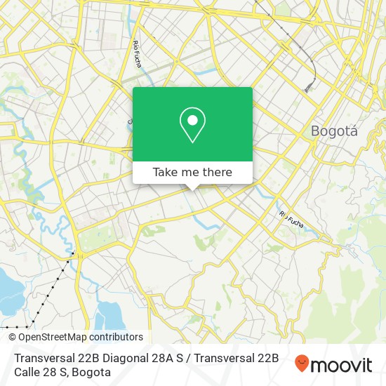 Transversal 22B Diagonal 28A S / Transversal 22B Calle 28 S map