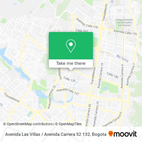 Avenida Las Villas / Avenida Carrera 52 132 map