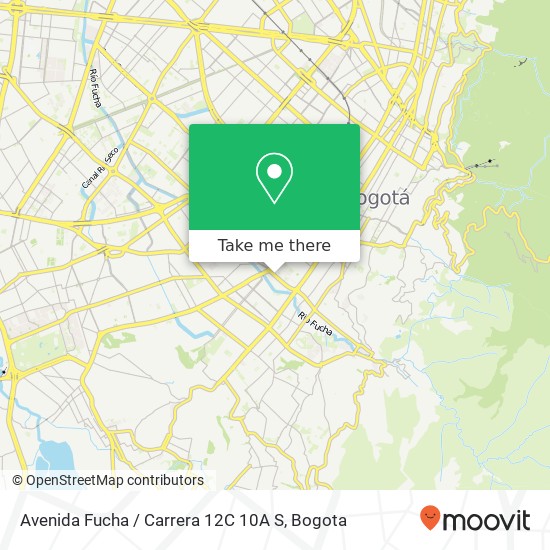 Mapa de Avenida Fucha / Carrera 12C 10A S