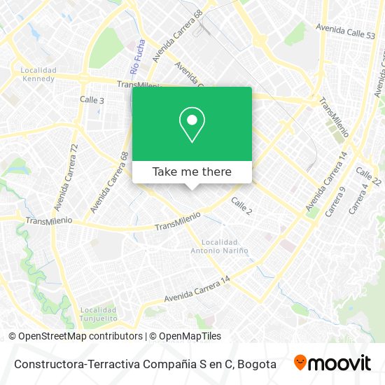 Constructora-Terractiva Compañia S en C map