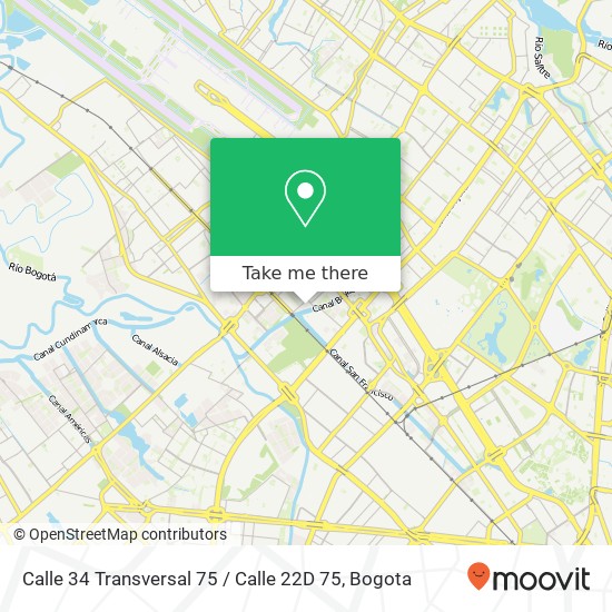 Calle 34 Transversal 75 / Calle 22D 75 map