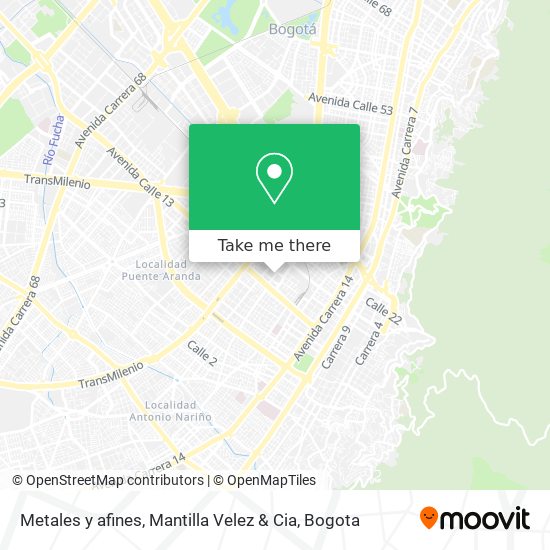 Mapa de Metales y afines, Mantilla Velez & Cia
