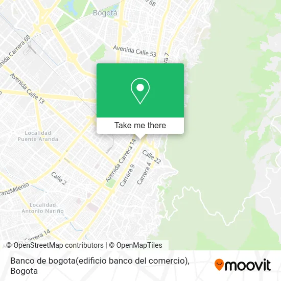 Banco de bogota(edificio banco del comercio) map