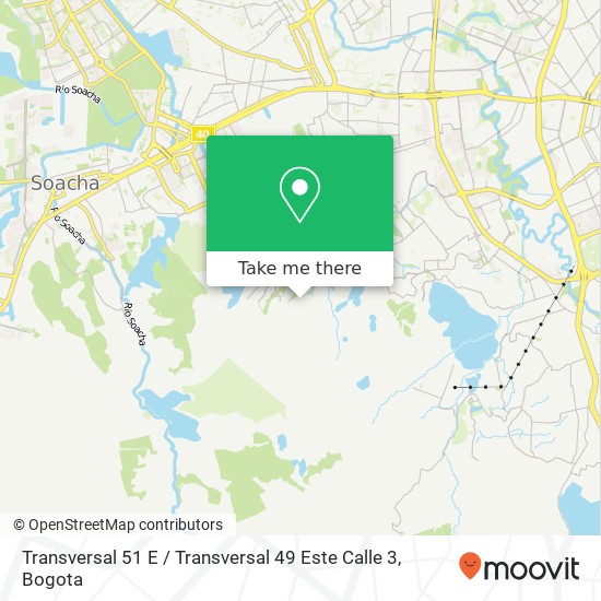 Mapa de Transversal 51 E / Transversal 49 Este Calle 3
