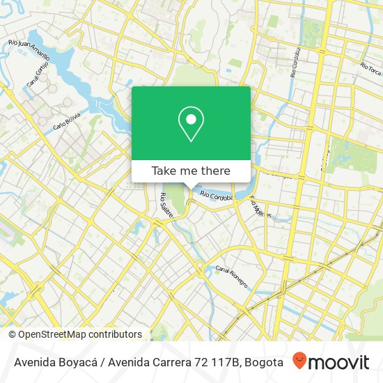 Avenida Boyacá / Avenida Carrera 72 117B map