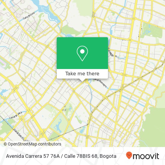 Avenida Carrera 57 76A / Calle 78BIS 68 map