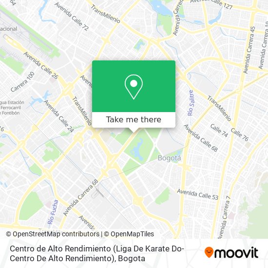 Mapa de Centro de Alto Rendimiento (Liga De Karate Do-Centro De Alto Rendimiento)