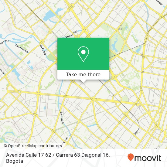 Avenida Calle 17 62 / Carrera 63 Diagonal 16 map