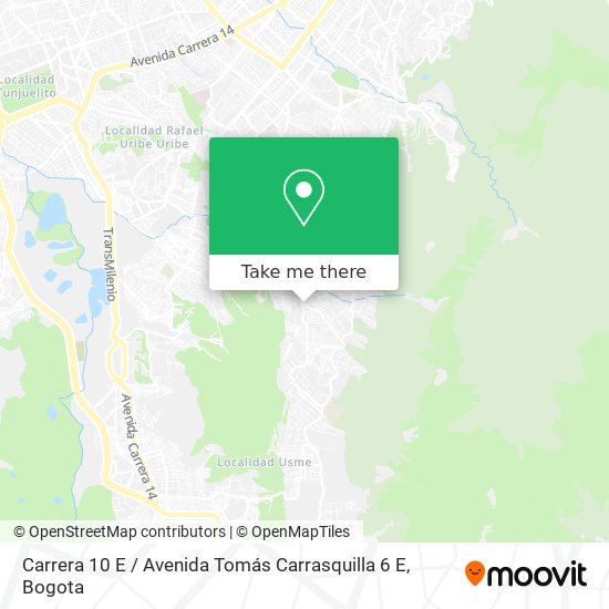 Mapa de Carrera 10 E / Avenida Tomás Carrasquilla 6 E