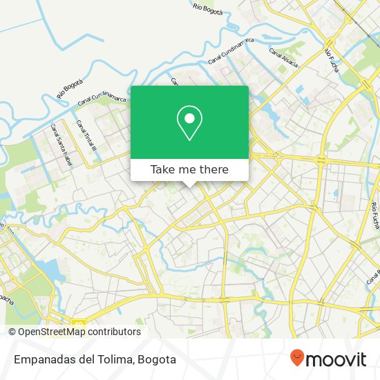 Empanadas del Tolima map