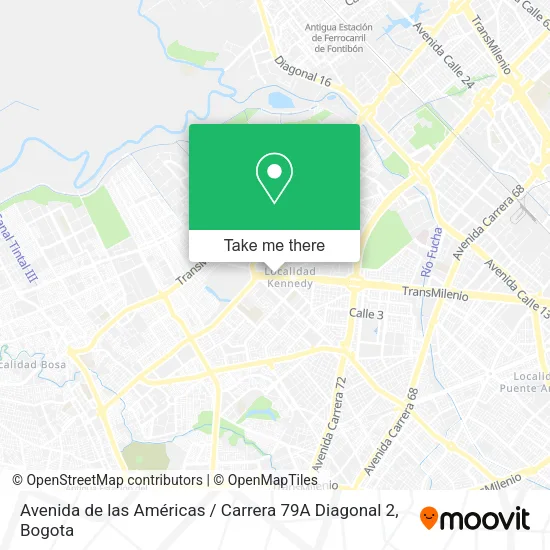 Mapa de Avenida de las Américas / Carrera 79A Diagonal 2