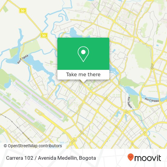 Carrera 102 / Avenida Medellín map