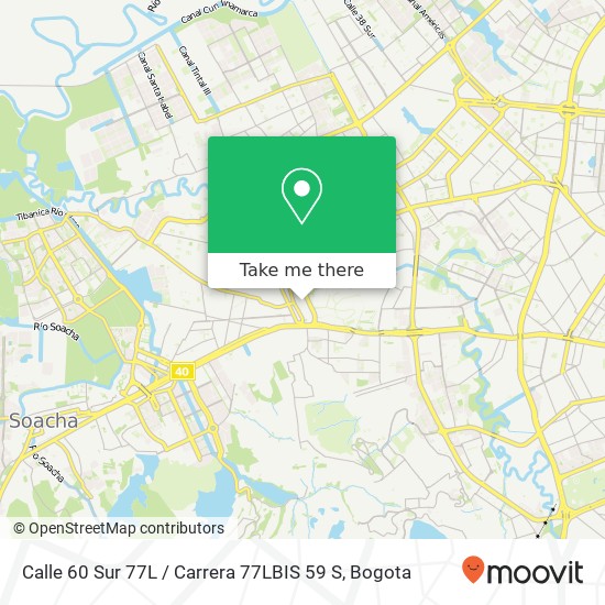 Calle 60 Sur 77L / Carrera 77LBIS 59 S map