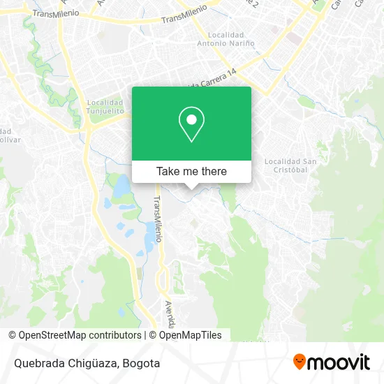 Quebrada Chigüaza map