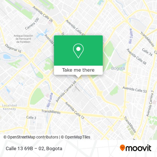 Calle 13 69B – 02 map