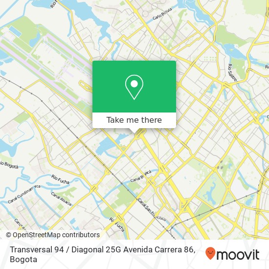Transversal 94 / Diagonal 25G Avenida Carrera 86 map