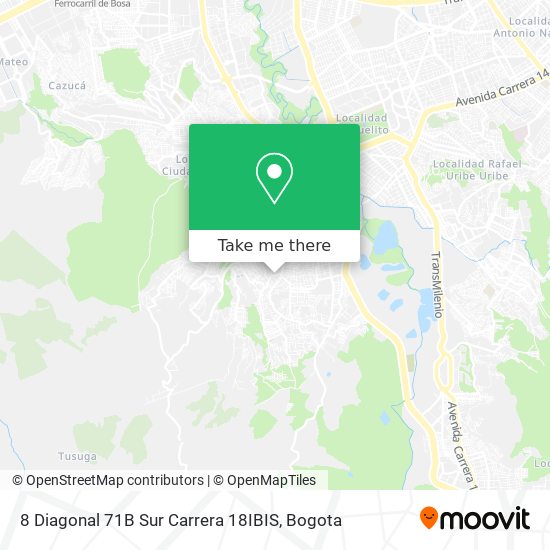 8 Diagonal 71B Sur Carrera 18IBIS map