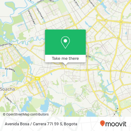 Avenida Bosa / Carrera 77I 59 S map