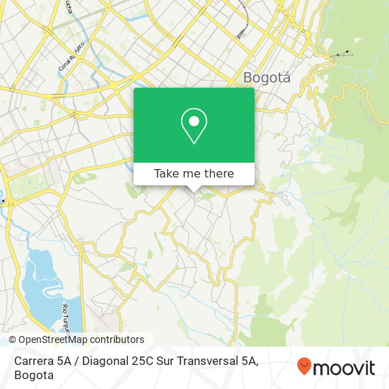 Mapa de Carrera 5A / Diagonal 25C Sur Transversal 5A