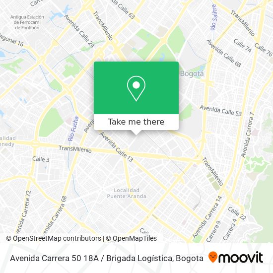 Avenida Carrera 50 18A / Brigada Logística map