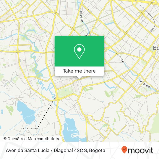 Avenida Santa Lucia / Diagonal 42C S map