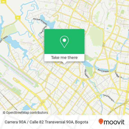 Carrera 90A / Calle 82 Transversal 90A map