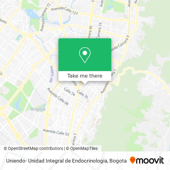 Uniendo- Unidad Integral de Endocrinologia map