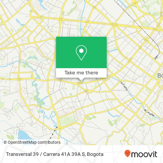 Mapa de Transversal 39 / Carrera 41A 39A S