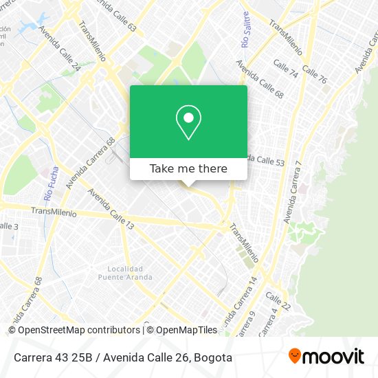 Mapa de Carrera 43 25B / Avenida Calle 26