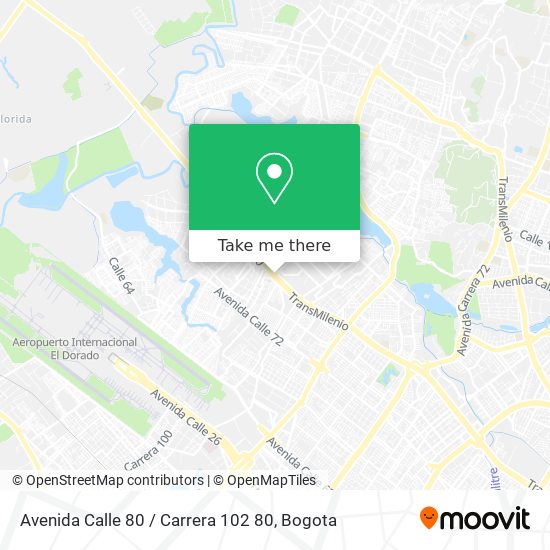 Mapa de Avenida Calle 80 / Carrera 102 80