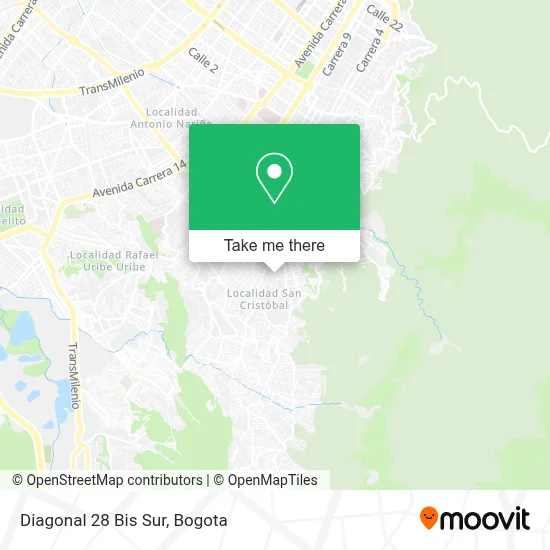 Diagonal 28 Bis Sur map