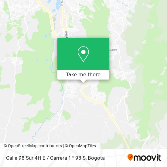 Calle 98 Sur 4H E / Carrera 1F 98 S map