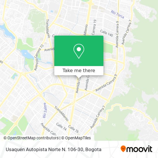 Usaquén Autopista Norte N. 106-30 map