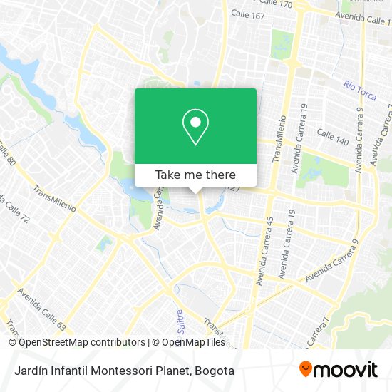 Mapa de Jardín Infantil Montessori Planet