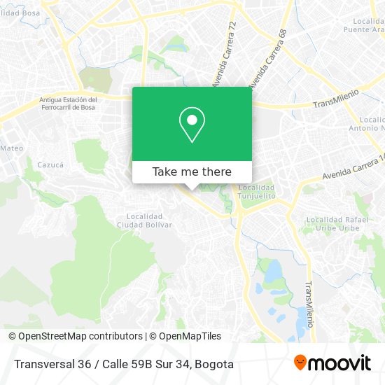 Transversal 36 / Calle 59B Sur 34 map