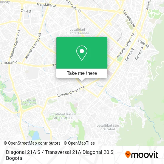 Diagonal 21A S / Transversal 21A Diagonal 20 S map