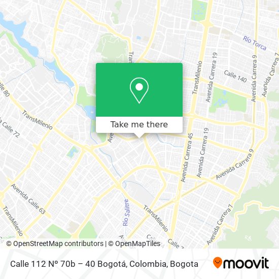 Calle 112 Nº 70b – 40 Bogotá, Colombia map