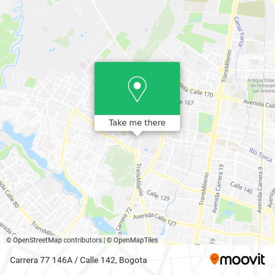 Mapa de Carrera 77 146A / Calle 142